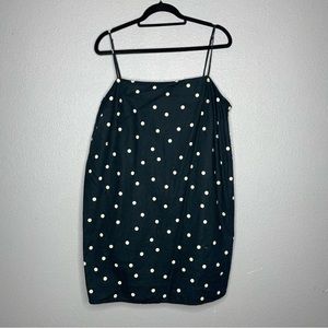 H&M Black & crème polka Dot mini dress- XL